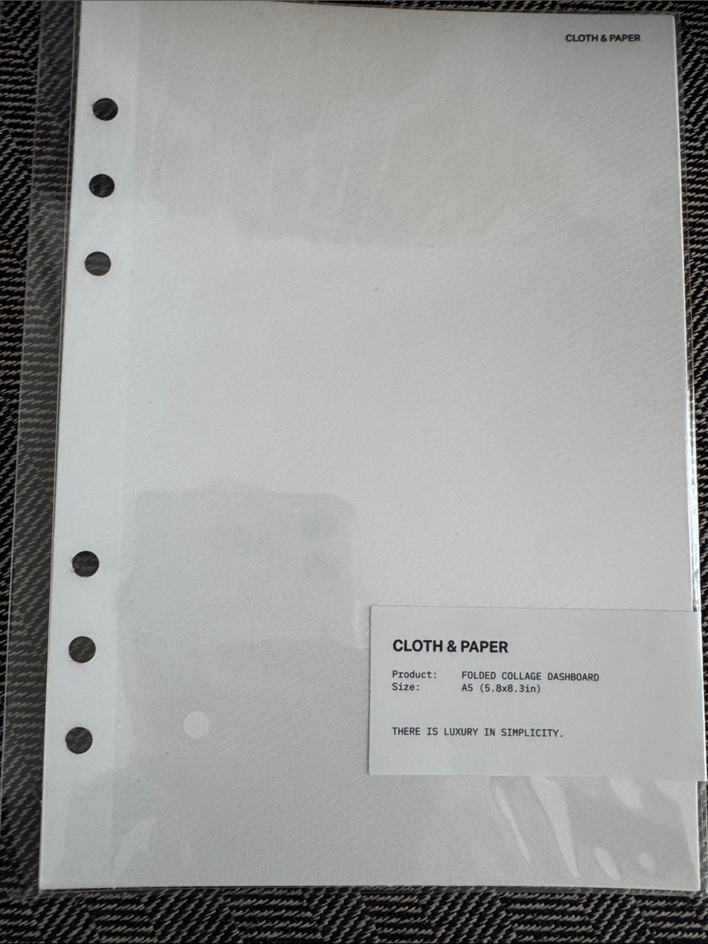 Cloth & Paper A5 Dashboard Duo & Refillabe Graph Paper Set - Picture 3 of 7
